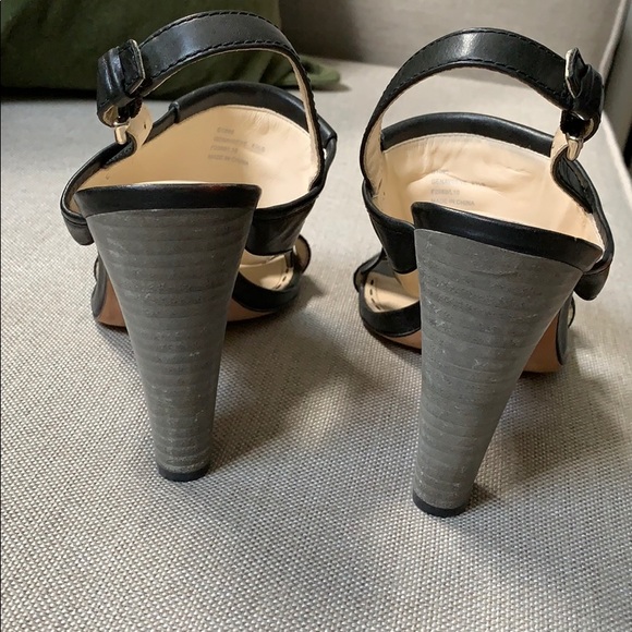 Coach black leather heels size 8.5 - Picture 4 of 6